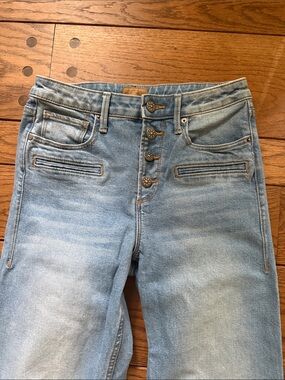 Driftwood Charlee Light Wash High-Rise cropped Button-Fly Jeans women’s 26
